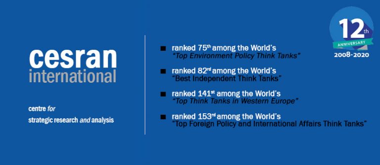 CESRAN International Named again amongst the Top Think Tanks in the World